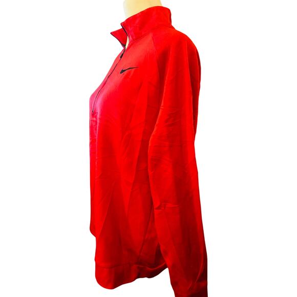 Nike Dri-Fit Quarter Zip Pullover, Red, Men's Size Large - Picture 3 of 5